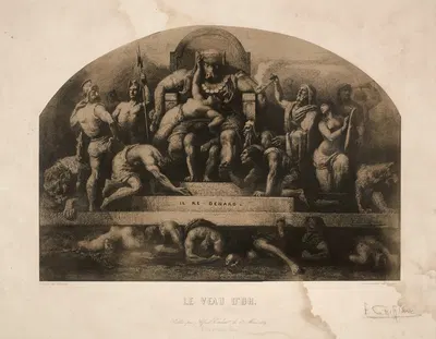 Le Veau d'or by Франсуа-Николя Шиффлар, 1859 — digital art print download