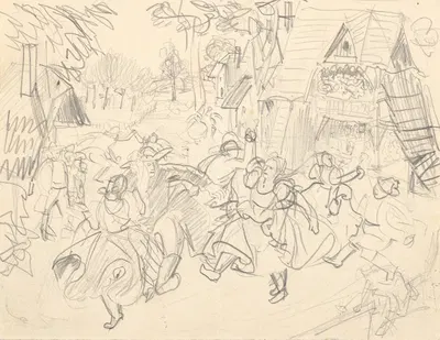 Bauernhochzeit by Franz Barwig the Elder, 1919 — digital art print download