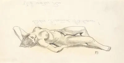 Liegender Frauenakt by Franz Barwig the Elder, 1927-1930 — digital art print download