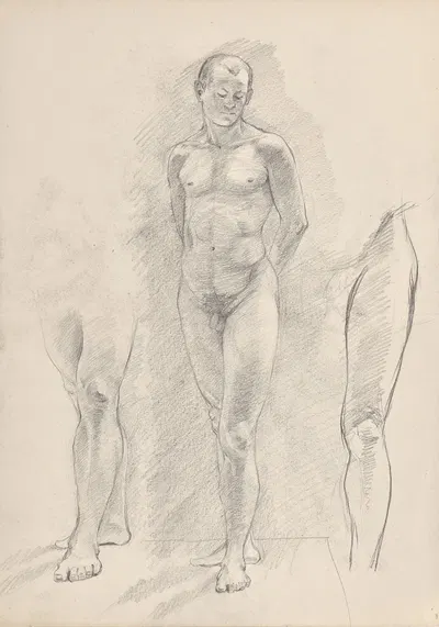 Männerakte. by Franz Barwig the Elder, 1888-1895 — digital art print download