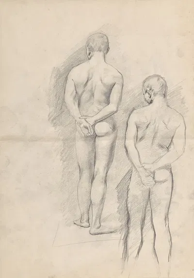 Männerakte by Franz Barwig the Elder, 1888-1895 — digital art print download