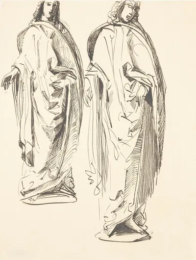 Zwei Entwürfe zum Hl. Johannes by Franz Barwig the Elder, 1925 — digital art print download