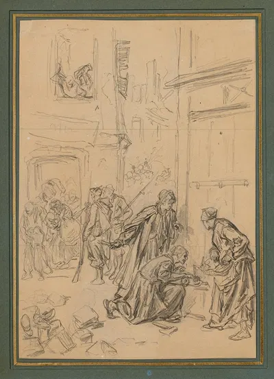 Episode de la Commune les pétroleurs by Фредерик Теодор Ликс — digital art print download