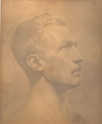 Head of a man by Жан Дельвиль, 1910 — digital art print download
