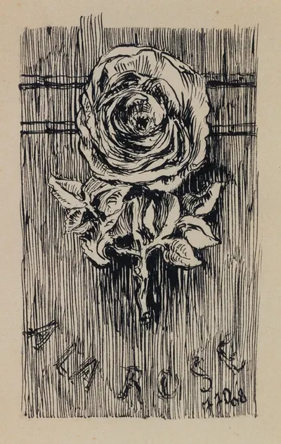 Enseigne A la Rose rue Saint-Antoine by Жан-Жюль Дюфур, 1908 — digital art print download