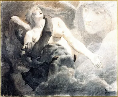Satan et l'ange liberté by Jean-Paul Laurens, 1888 — digital art print download