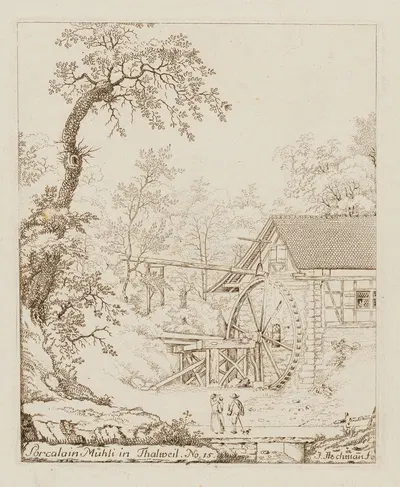 Porcalain Mühli in Thalweil by Иоганн Якоб Ашманн, 1770 - 1790 — digital art print download