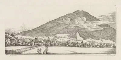 Prospect der Statt Chur in Bündten by Иоганн Якоб Ашманн, 1780 — digital art print download