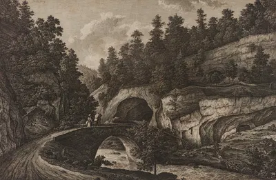 Un pont sur la Birse, sur la route de Delémont contre Bale by Иоганн Иосиф Хартманн, 1785 — digital art print download