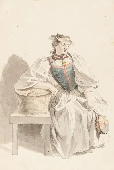 Paysanne du Canton de Berne by Иоганн Людвиг Аберли, 1775-1779 — digital art print download