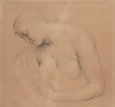Studie ženského aktu by Йозеф Манес, 1855 — digital art print download
