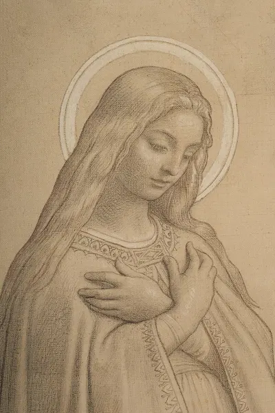 La Vierge devant la Trinité by Иосиф Фелон — digital art print download