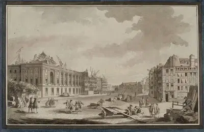 Освобождение колоннады Лувра около 1770 года by Жюль-Адольф Шовен — digital art print download
