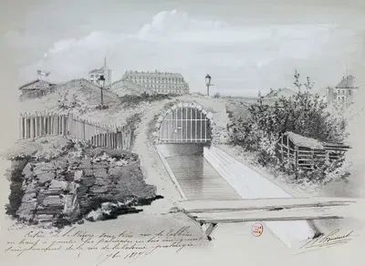 Вход Биевры в Париж, улица Толбиак, 13-й округ by Жюль-Адольф Шовен, 1887 — digital art print download