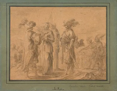 Cyrus entrusts a commandment to Abradate by Laurent de la Hyre — digital art print download