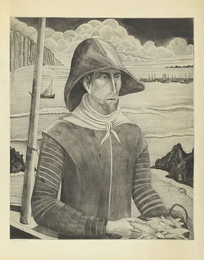 Bretonse visser by Lodewijk Schelfhout, 1929 — digital art print download