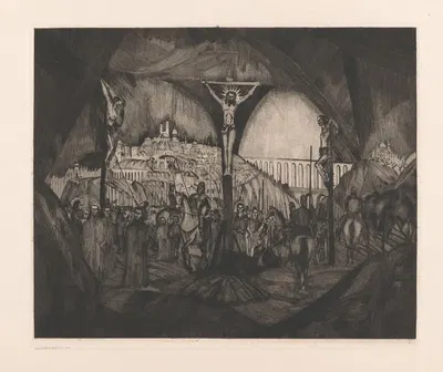 Golgotha I by Lodewijk Schelfhout, 1914 — digital art print download