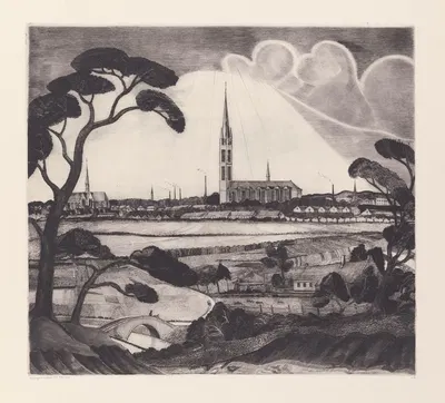 Hilversum en omstreken by Lodewijk Schelfhout, 1926 — digital art print download
