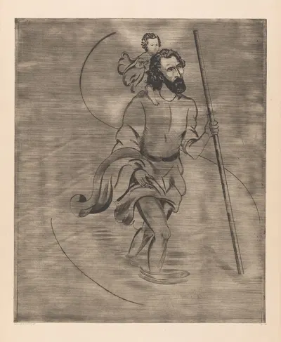 Saint Christophe by Lodewijk Schelfhout, 1922 — digital art print download