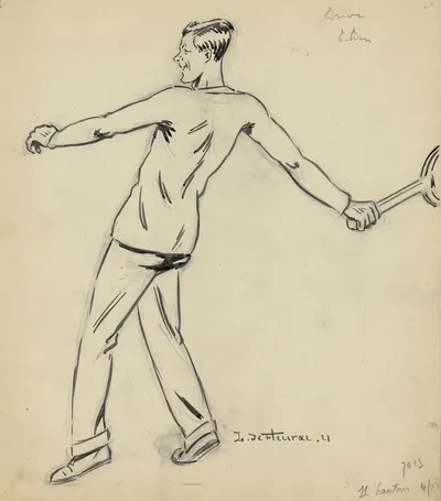 Drive (Bill) Tilden by Луи де Флерак, 1921 — digital art print download