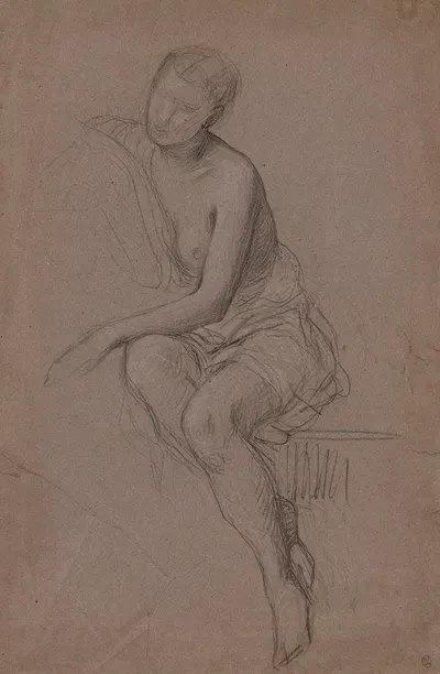 Femme nue assise by Louis Devedeux — digital art print download