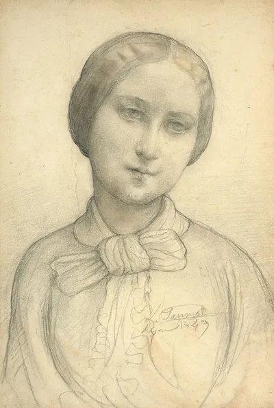 Portrait of a woman by Луи Жанмо, 1849 — digital art print download