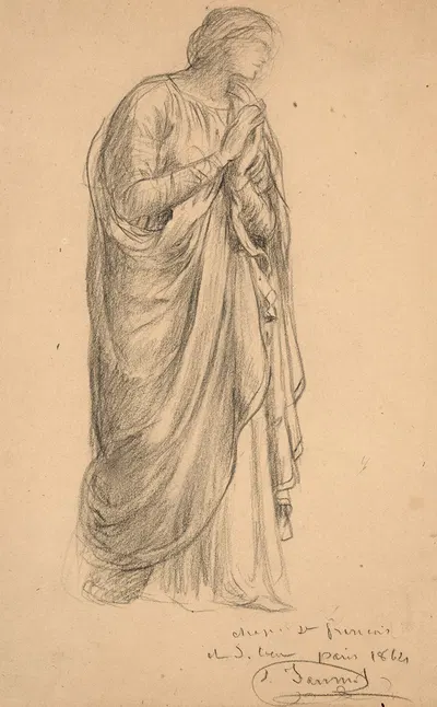 Study for 'Le Christ présentant l'hostie et le calice' by Луи Жанмо, 1864 — digital art print download