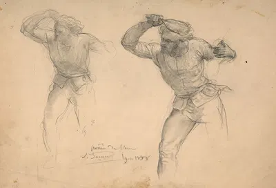 Study for 'L'Orgie' by Луи Жанмо, 1858 — digital art print download