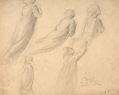 Study for 'Souvenir du ciel' by Луи Жанмо, 1835 — digital art print download