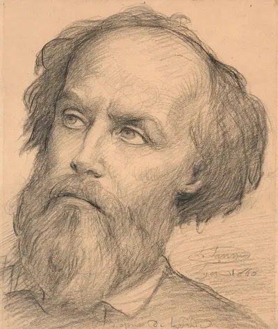 Study for the portrait of Victor de Laprade by Луи Жанмо, 1860 — digital art print download