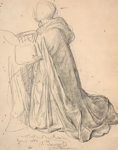 Study of Saint Dominic for 'Le Rosaire' by Луи Жанмо, 1880 — digital art print download