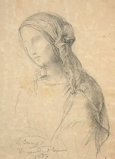 Study of the Virgin by Луи Жанмо, 1857 — digital art print download