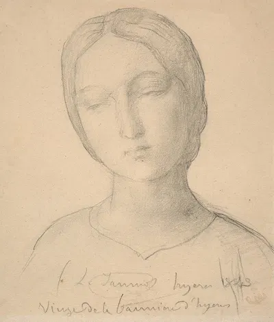 Study of Virgin for the 'Banner of Hyères' by Луи Жанмо, 1843 — digital art print download