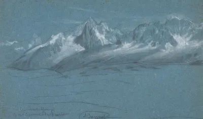 Vue du massif du Mont-Blanc depuis le sommet du Prarion, Chamonix by Луи Жанмо — digital art print download