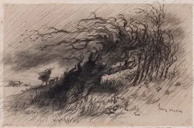 Paysage par un temps d'orage by Луи Морен — digital art print download