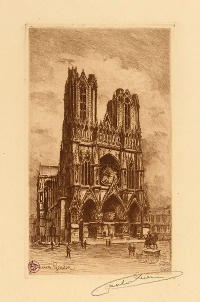 La cathédrale de Reims by Lucien Marcelin Gautier — digital art print download