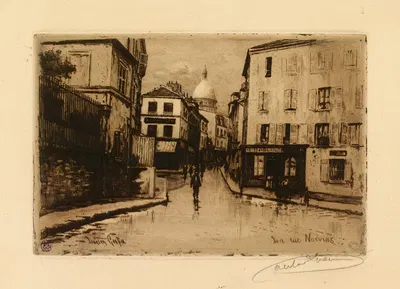 La rue Norvins by Люсьен Марселен Готье — digital art print download