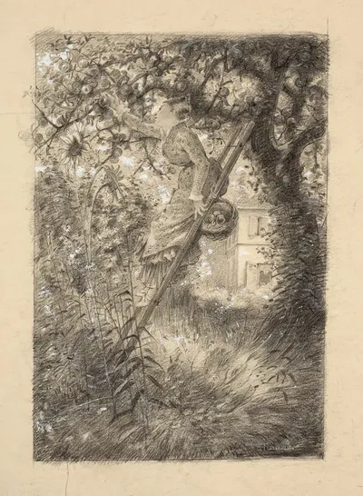 Apple picking by Мари Браккемонд — digital art print download