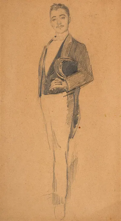 Portrait of Pierre Bracquemond by Мари Браккемонд — digital art print download