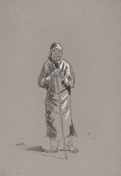 Drawings of Black people Pl.2 by Milton J. Burns, 1881 — digital art print download