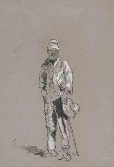 Drawings of Black people Pl.6 by Milton J. Burns, 1881 — digital art print download