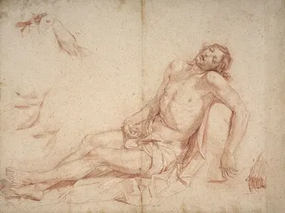La déposition du Christ avec reprises des mains by Николя Миньяр — digital art print download