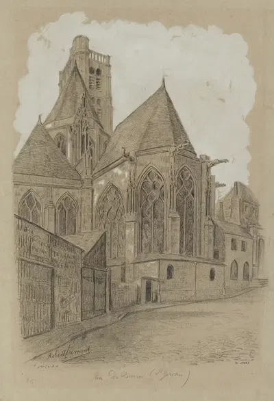Eglise Saint-Gervais, rue des Barres, 4ème arrondissement by Robert Frémont, 1895-1905 — digital art print download
