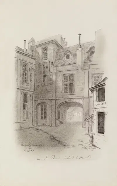 Hôtel de la Vieuville rue Saint-Paul, 4ème arrondissement by Robert Frémont, 1895-1905 — digital art print download