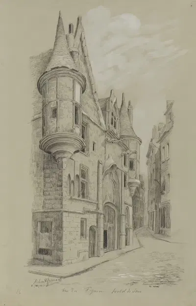 Hôtel de Sens rue du Figuier, 4ème arrondissement by Robert Frémont, 1895-1905 — digital art print download