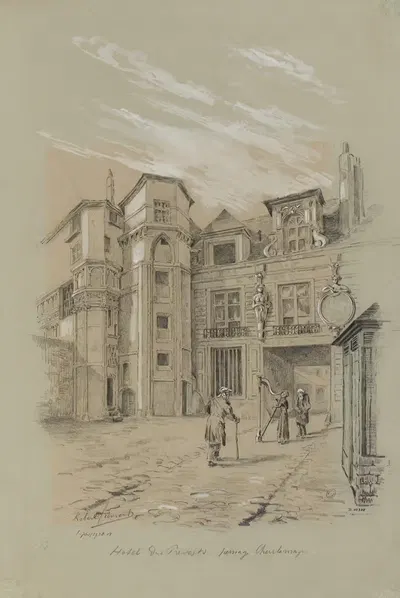 Hôtel des Prévôts, passage Charlemagne, 4ème arrondissement by Robert Frémont, 1895-1905 — digital art print download
