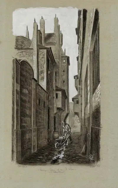 Passage, ruelle Sourlis, dans les rues de Beauce et Pastourelle, 3ème arrondissement by Robert Frémont, 1895-1905 — digital…