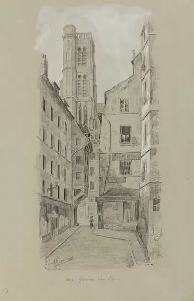 Rue du Grenier-sur-l'Eau, 4ème arrondissement by Robert Frémont, 1895-1905 — digital art print download
