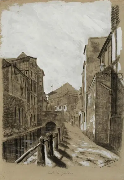 Ruelle des Gobelins (actuelle rue Berbier-du-Mets), 13ème arrondissement by Robert Frémont, 1895-1905 — digital art print…