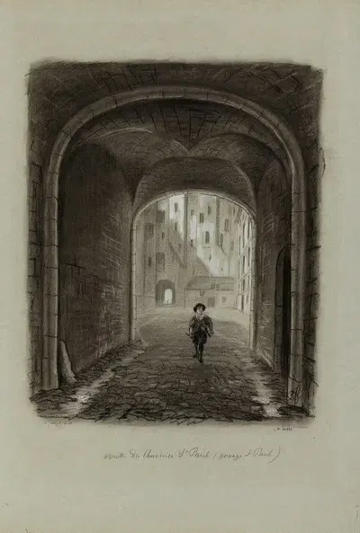 Voûte du charnier Saint-Paul, passage Saint-Paul, 4ème arrondissement by Robert Frémont, 1895-1905 — digital art print…